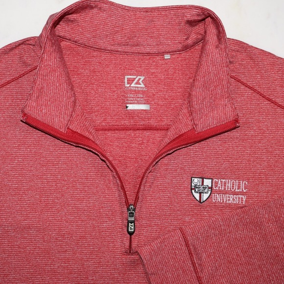 Cutter & Buck Other - Cutter & Buck Catholic University Red Space Dye 1/4 Zip Pullover XXL